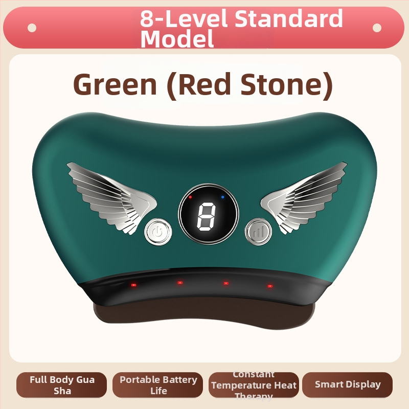 Elektriska gua sha sejas skrāpēšanas ierīce ar akmens plāksni, uzlādes tips, pogas vadība, bezpakāpju ātrums, temperatūra 30–50°C