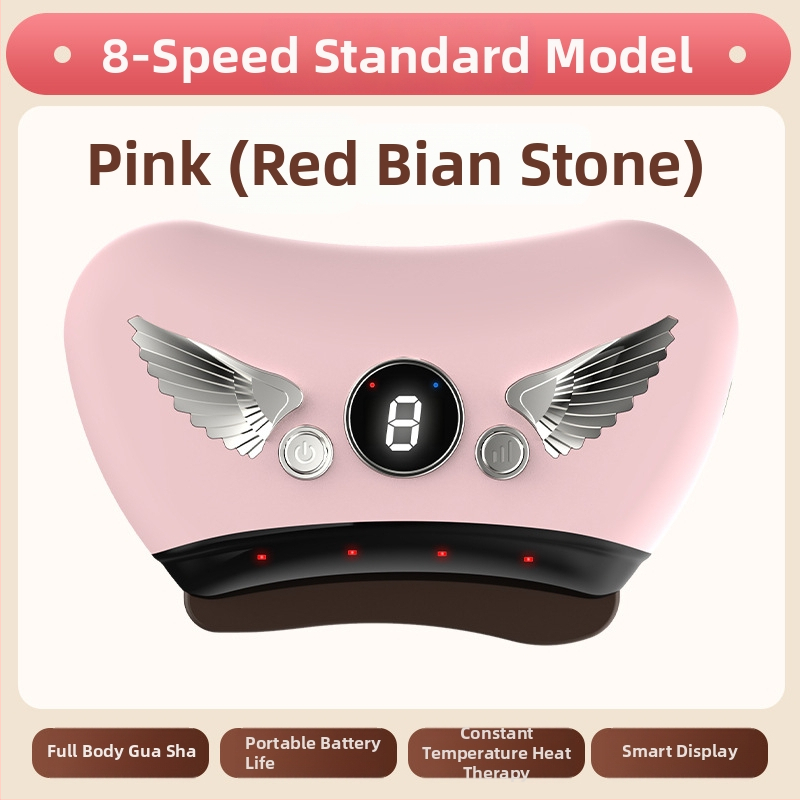 Elektriska gua sha sejas skrāpēšanas ierīce ar akmens plāksni, uzlādes tips, pogas vadība, bezpakāpju ātrums, temperatūra 30–50°C