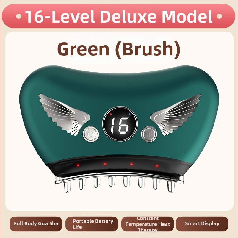 Elektriska gua sha sejas skrāpēšanas ierīce ar akmens plāksni, uzlādes tips, pogas vadība, bezpakāpju ātrums, temperatūra 30–50°C