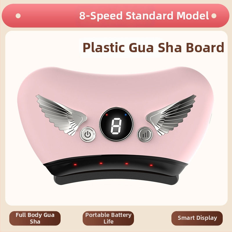 Elektriska gua sha sejas skrāpēšanas ierīce ar akmens plāksni, uzlādes tips, pogas vadība, bezpakāpju ātrums, temperatūra 30–50°C