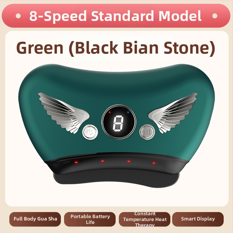 Elektriska gua sha sejas skrāpēšanas ierīce ar akmens plāksni, uzlādes tips, pogas vadība, bezpakāpju ātrums, temperatūra 30–50°C