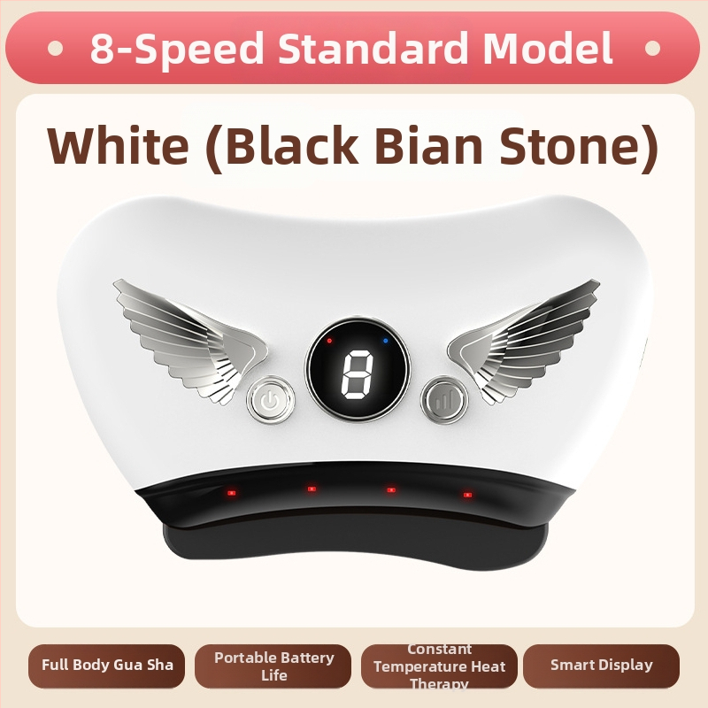 Elektriska gua sha sejas skrāpēšanas ierīce ar akmens plāksni, uzlādes tips, pogas vadība, bezpakāpju ātrums, temperatūra 30–50°C