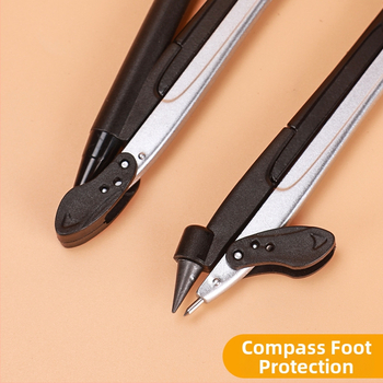 9 dalių komplektas mokiniams: kompasas ir liniuotė - neelektrinis, dovana mokiniams