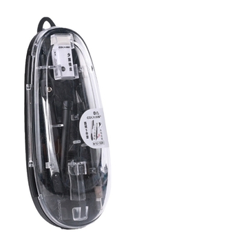 9 dalių komplektas mokiniams: kompasas ir liniuotė - neelektrinis, dovana mokiniams