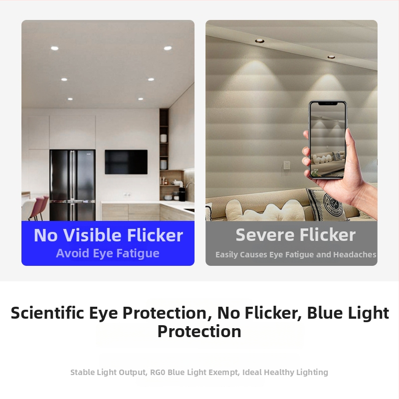 Vstavané LED podhľadové downlight, skrytá montáž, 220V, CRI 80–89, šasi z oceľového plechu za studena valcovaného, 3C certifikát 2020011001289084