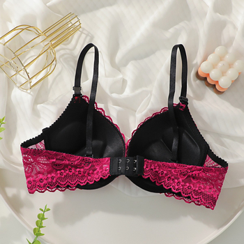 Push-Up liemenėlė moterims, anti-sagging, kaušas 3/4, plonas formuotas kaušas, nailonas, fiksuoti petnešos, nugaros dvigubas užsegimas