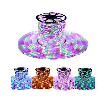 LED-szalag hét színű változó vízfolyás-effektussal KTV beltéri és kültéri reklámplakátokhoz; IP65; több színben állítható fényhő; LED-chip Xinguang Weibei; teljesítmény 5–10W; CRI 80–89; CE tanúsítvány.