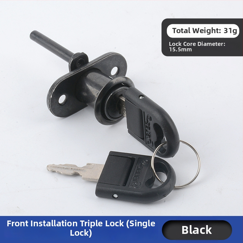 Комбинационна брава за офис бюро и чекмеджета с три заключващи пръти (Side Triple Lock) – цинкова сплав, модерен стил, марка High-minded hardware