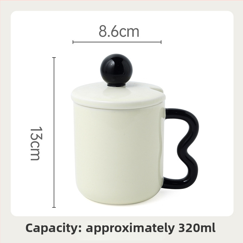 Keraminė puodelis su dangteliu su šachmatų raštu — nišinis stilius