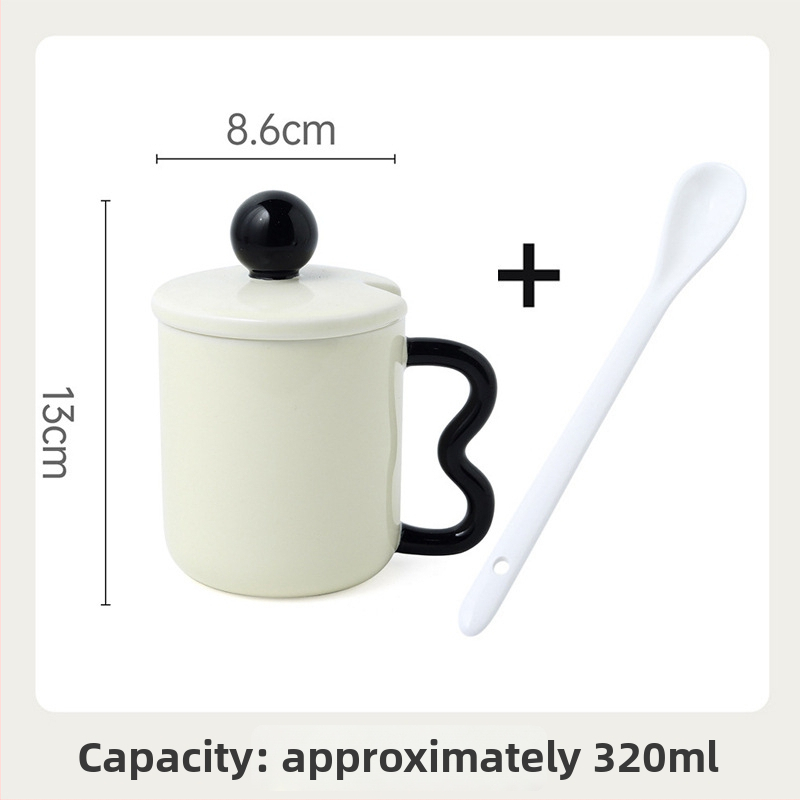 Keraminė puodelis su dangteliu su šachmatų raštu — nišinis stilius