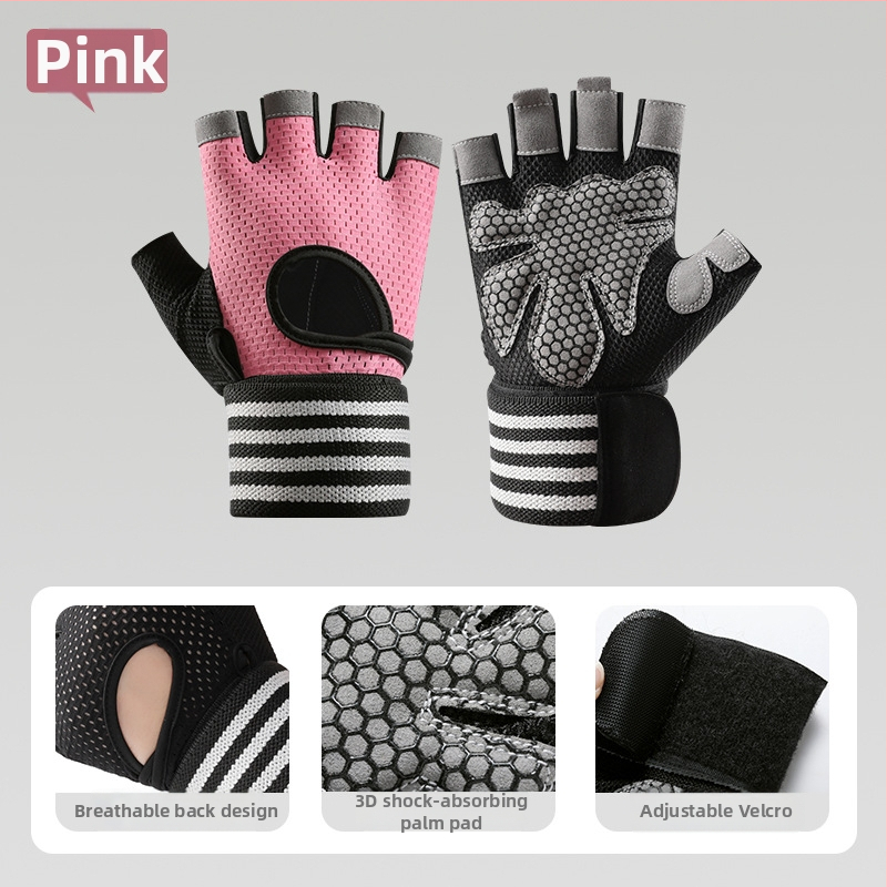 Dviračių pirštinės – kvėpuojančios, neslystančios, riešo apsauga, pusės pirštų dizainas (Medžiaga: Nailonas; Ženklas: Great Shenzhen; Amžiaus grupė: Suaugusieji; Lytis: Unisex; Panaudojimas: Dviračių pirštinės)