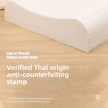 Royal Knight lateksinė pagalvė – natūralus lateksas, stačiakampio formos, latekso turinys 90% ar daugiau, užvalkalas megzta medžiaga