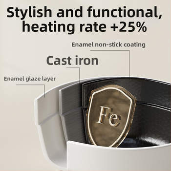 Pieno puodas su emaliuota keramikos danga, geležies korpusas, nelipantis paviršius, stiklinis dangtis, viskas viename sriubų puode