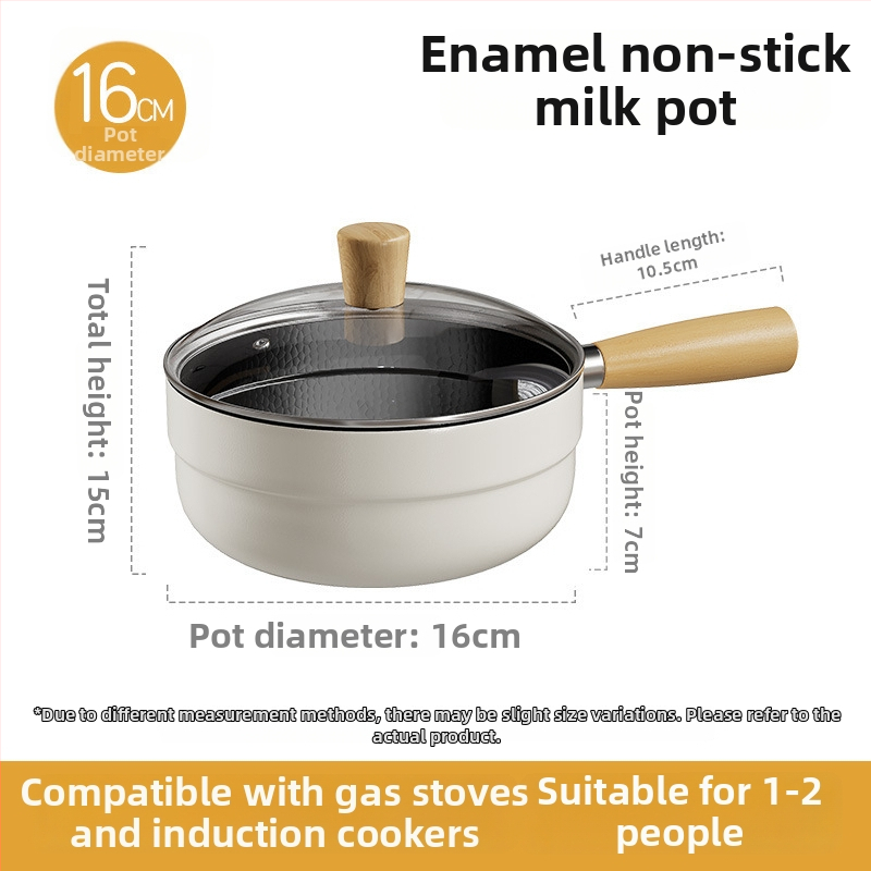 Pieno puodas su emaliuota keramikos danga, geležies korpusas, nelipantis paviršius, stiklinis dangtis, viskas viename sriubų puode