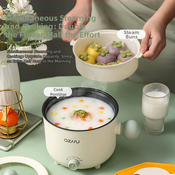 Elektrinė kepimo puodukas su kamuoliuko rankena, DTM-ball modelis, talpa iki 2 L, 2–3 asmenims, juoda keraminė neprilimpančios vidinės dalies, valdymas mygtuku, izoliacija ir greitas garavimas