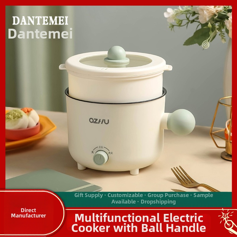 Elektrinė kepimo puodukas su kamuoliuko rankena, DTM-ball modelis, talpa iki 2 L, 2–3 asmenims, juoda keraminė neprilimpančios vidinės dalies, valdymas mygtuku, izoliacija ir greitas garavimas