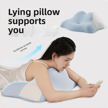 Ergonominė miego pagalvė su atminties putų audiniu ir latekso konstrukcija, poliuretano užpildas, pritaikomas apdirbimas, vidurio palaikymas, tinkama svetainei, miegamajai, bendrabutyje, grožio salone ir biure