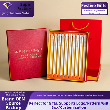 Porcelanski štapići za jelo – svijetlo luksuzni retro stil, cvjetni uzorak, uključena poklon kutija, moguć ispis logotipa