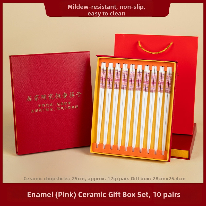 Porcelanski štapići za jelo – svijetlo luksuzni retro stil, cvjetni uzorak, uključena poklon kutija, moguć ispis logotipa