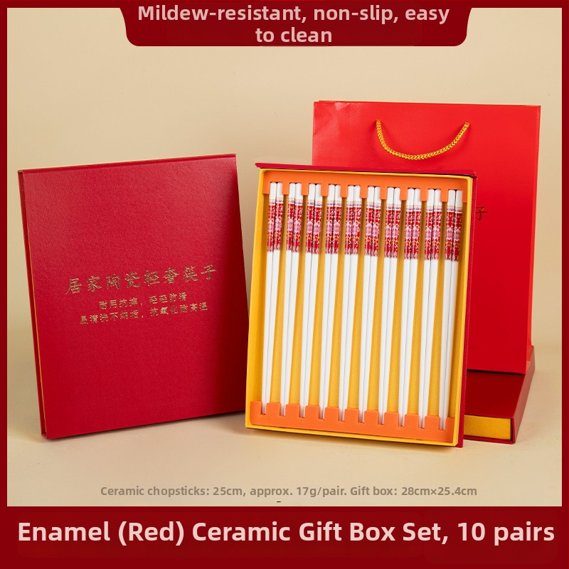 Porcelanski štapići za jelo – svijetlo luksuzni retro stil, cvjetni uzorak, uključena poklon kutija, moguć ispis logotipa