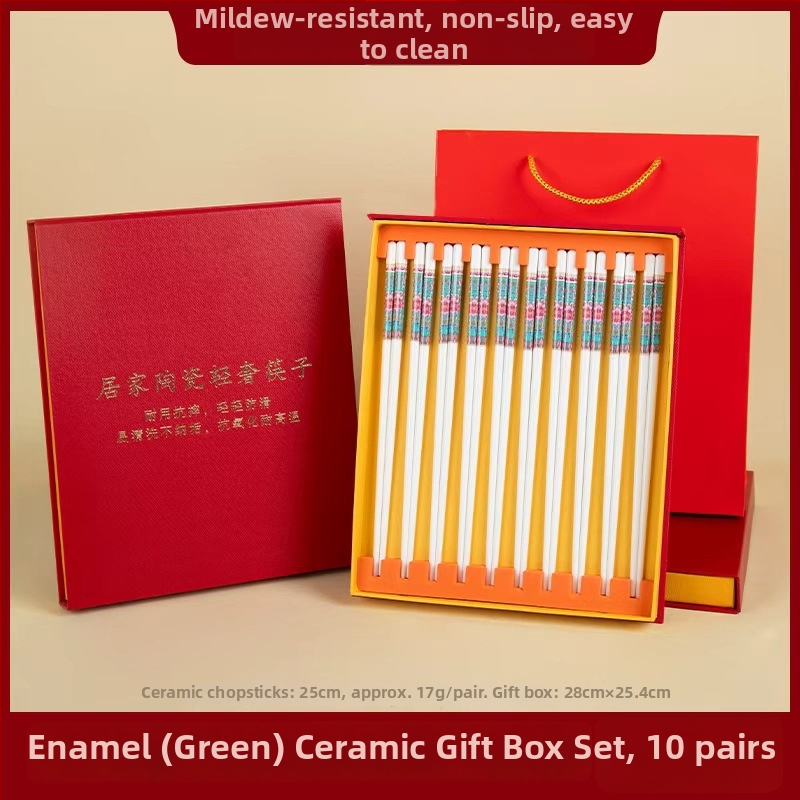 Porcelanski štapići za jelo – svijetlo luksuzni retro stil, cvjetni uzorak, uključena poklon kutija, moguć ispis logotipa