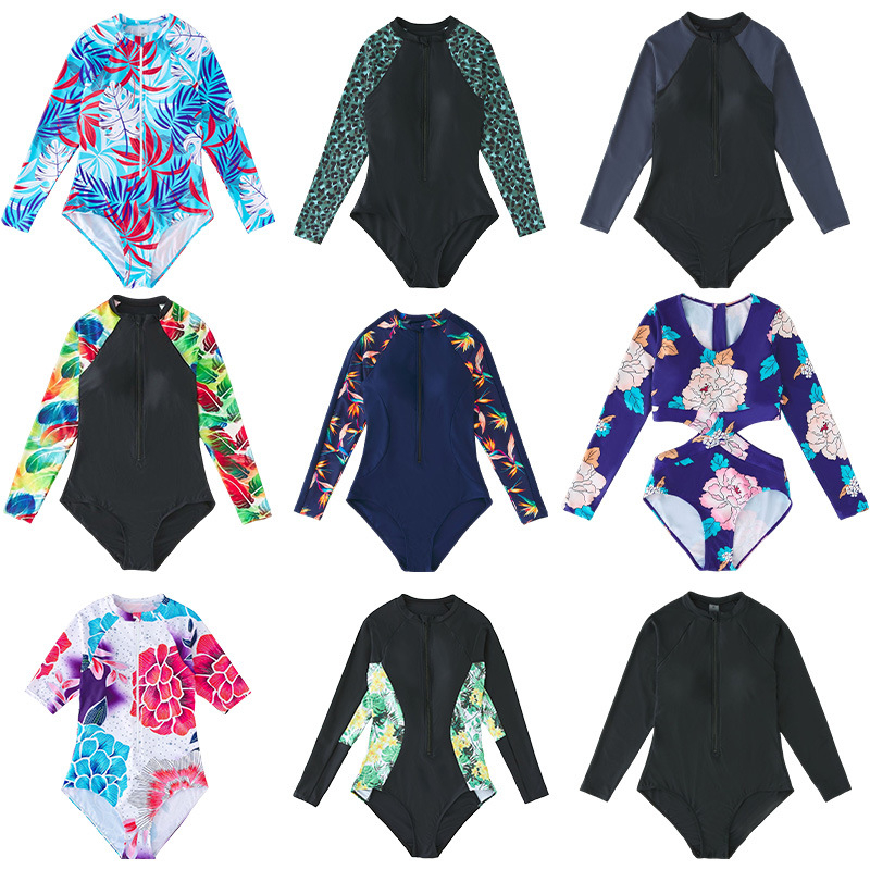 Γυναικείος ολόσωμος μαγιό με επένδυση στο στήθος, 82% νάιλον ύφασμα, φλοράλ μοτίβο