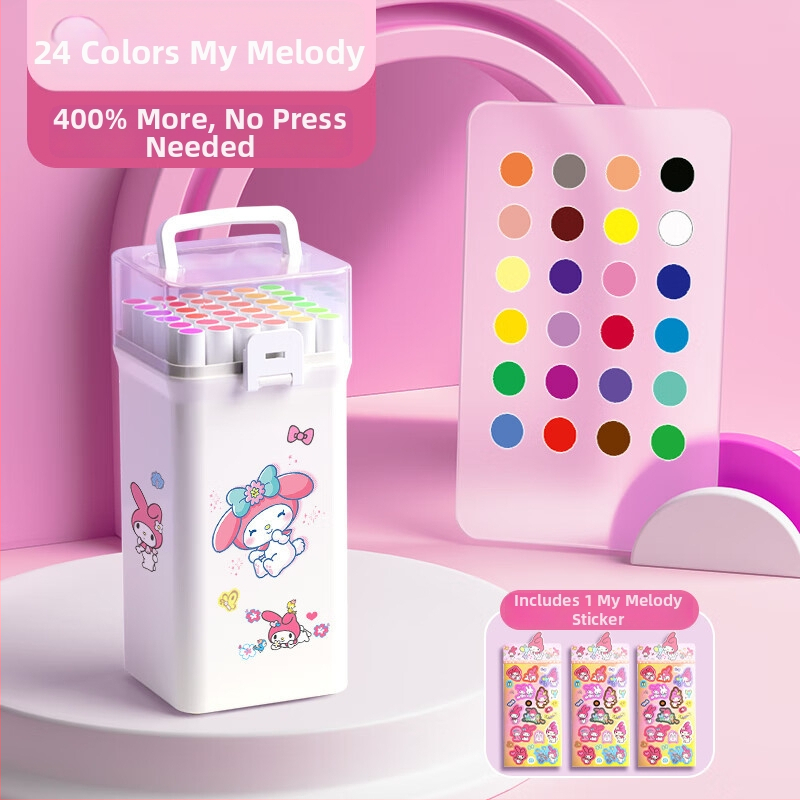 Chalk Time akriliniai markeriai – nepermatomi, sulankstomi, rinkinys pradinėms klasėms