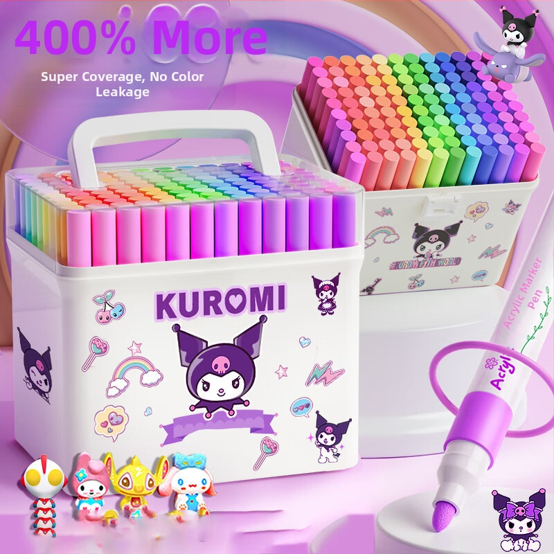 Chalk Time akriliniai markeriai – nepermatomi, sulankstomi, rinkinys pradinėms klasėms