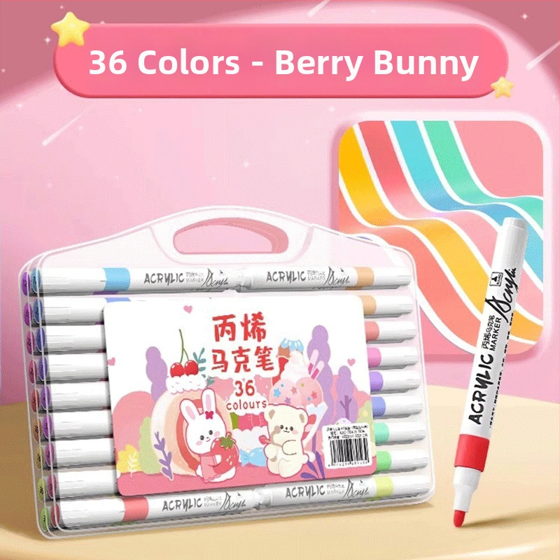 Akrilinis markeris vaikams – nepermatomas spalvos, akvarelės menams, papildomas kitais atspalviais