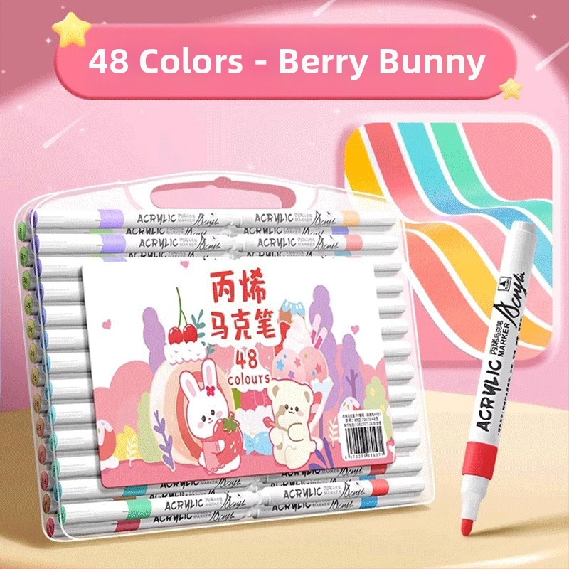 Akrilinis markeris vaikams – nepermatomas spalvos, akvarelės menams, papildomas kitais atspalviais