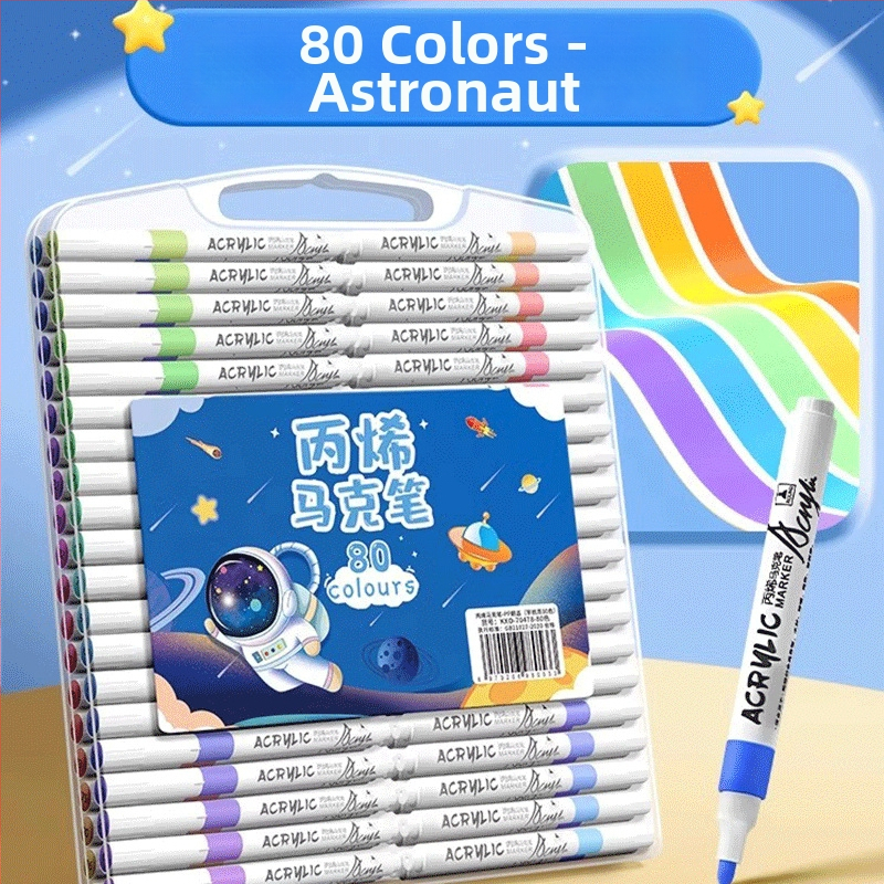 Akrilinis markeris vaikams – nepermatomas spalvos, akvarelės menams, papildomas kitais atspalviais