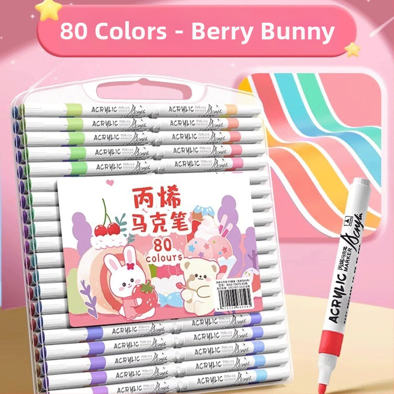 Akrilinis markeris vaikams – nepermatomas spalvos, akvarelės menams, papildomas kitais atspalviais