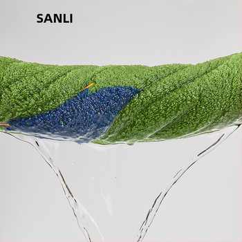 Sanli vaikiškas karikatūrų kvadratinis veido rankšluostis, medvilnė, 32s gija, jacquard audinys, vandens įsisavinimas 5–10 s