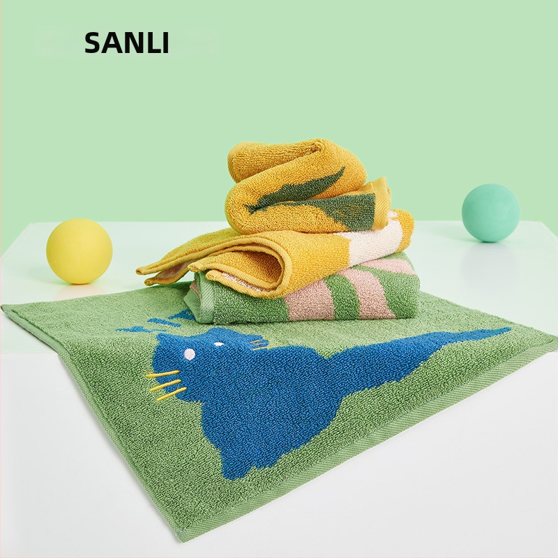 Sanli laste karikatüüriline ruutnäorätik, puuvillane, 32s lõng, džakard-kude, vee imendumine 5–10 s