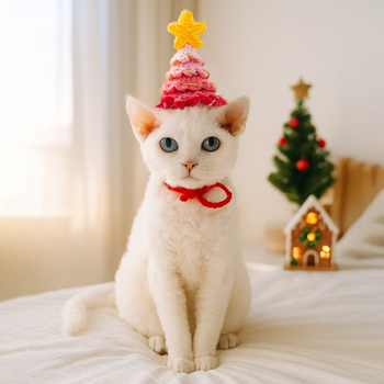 Colecție pălării și bavete pentru câini și pisici — accesorii de Halloween și Crăciun, poliester, uz general, patru sezoane, marcă privată autorizată