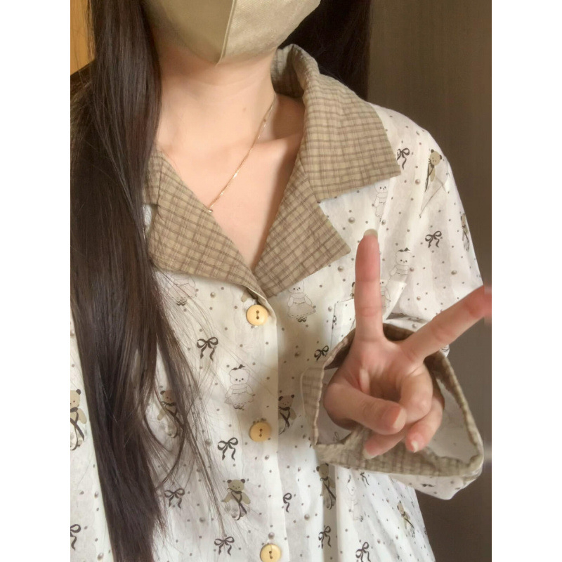 Pijamas, kardigan stil, sladak i simpatičan, tkanina cloud cotton (100% poliester)