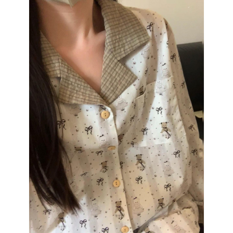 Pijamas, kardigan stil, sladak i simpatičan, tkanina cloud cotton (100% poliester)