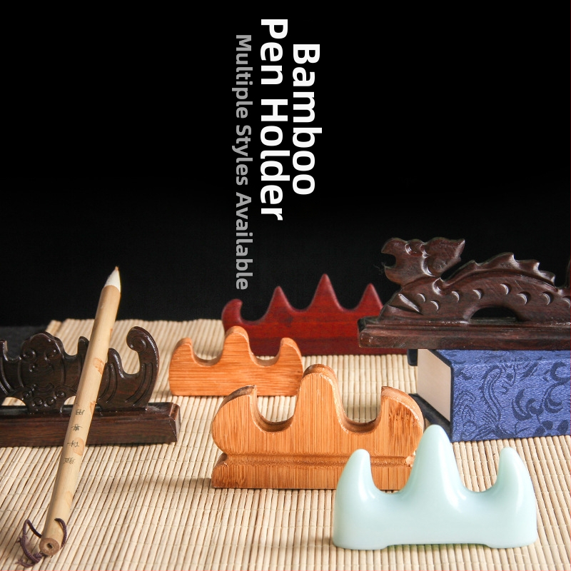 Rašiklio ir šepetėlio laikiklis – modelis bg1, Purple fangzhai; medžiaga: plastikas/bambukas/medis; logotipo spausdinimas prieinamas; personalizavimas prieinamas