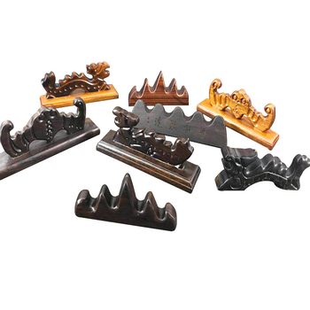 Rašiklio laikiklis kalnų stiliuje – penkių pirštų dizainas, mediena: mahagoni ir katalpa, Weizhuang, modelis Mahogany Pen Mountain