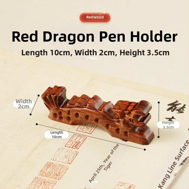 Rašiklio laikiklis kalnų stiliuje – penkių pirštų dizainas, mediena: mahagoni ir katalpa, Weizhuang, modelis Mahogany Pen Mountain
