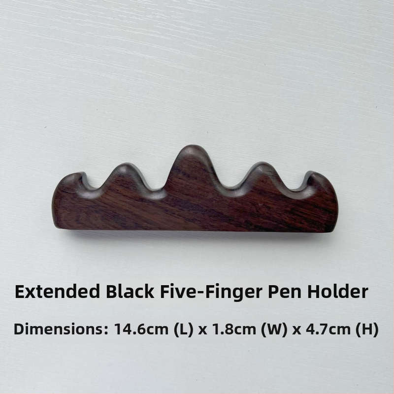 Rašiklio laikiklis kalnų stiliuje – penkių pirštų dizainas, mediena: mahagoni ir katalpa, Weizhuang, modelis Mahogany Pen Mountain