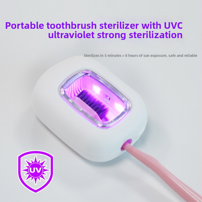 Dantų šepetėlių dezinfekcijos dėžutė su UV-C dezinfekcija, automatinis veikimas, integruota baterija, 5 minučių dezinfekcija, modelis STB-047A