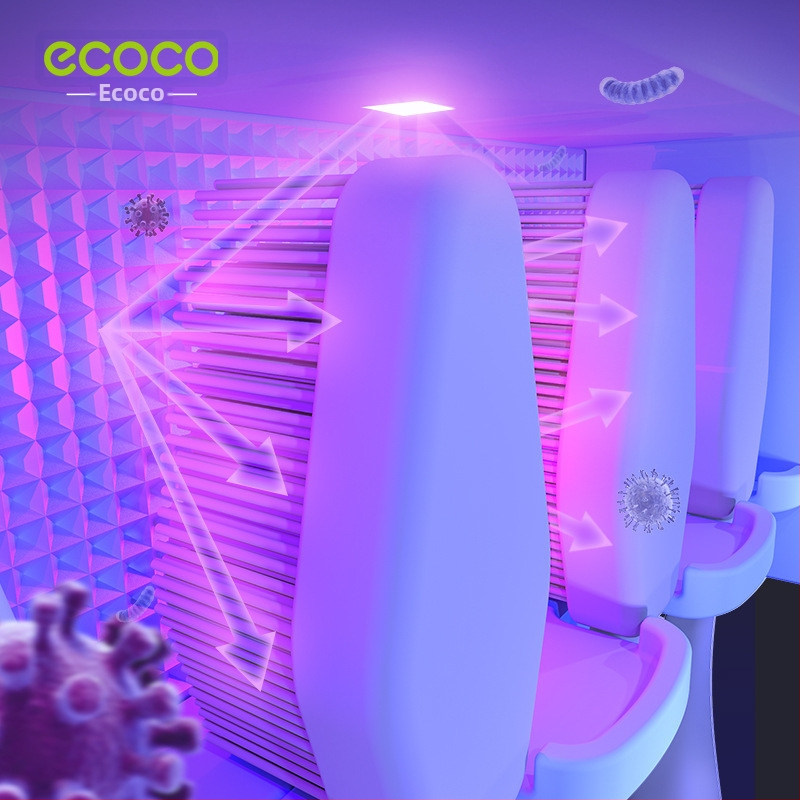 Ecoco UV steriliseerija hambaharjale, seinale kinnitatav ilman puurimiseta, plastikust hoidik ja ladustamisriiul