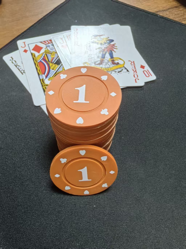 Žetonų rinkinys Mahjongui ir kortų žaidimams, Texas Hold'em – 38 mm, PP medžiaga, dvipusiai storinti žetonai, atsparūs dilimui, pilnas rinkinys
