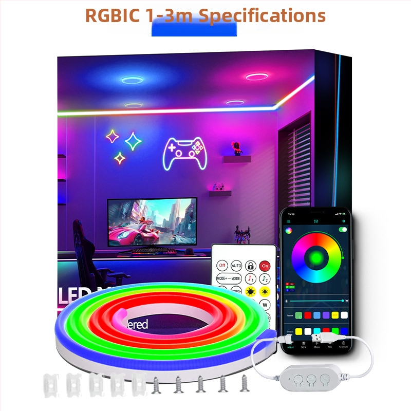 5V LED neónová páska, 3535 LED, 60/m, stmievateľná jas, Wi‑Fi/Bluetooth diaľkové ovládanie