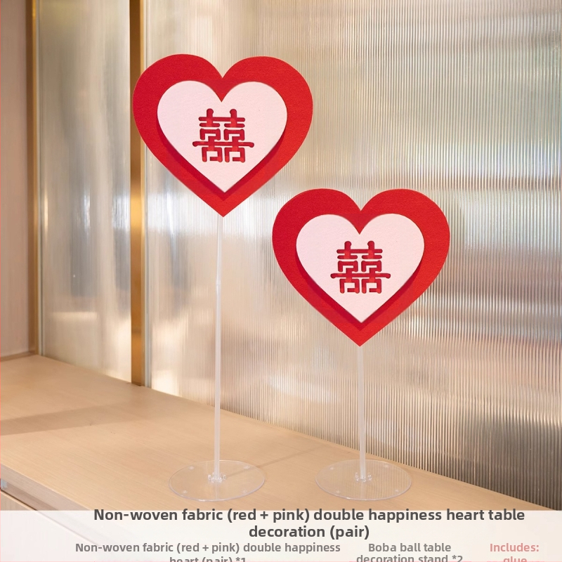 Exquisite popierinis vestuvinis papuošalas su širdimi ir žodžiu