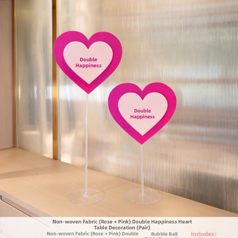 Exquisite popierinis vestuvinis papuošalas su širdimi ir žodžiu