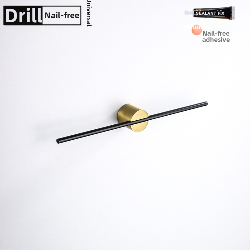 Rankšluosčių laikiklis iš aliuminio lydinio, paviršiaus apdaila: dažytas/ oksiduotas, vieno stiebo, apkrova 10 kg, stilius Light Luxury, Skandinavinis minimalistinis