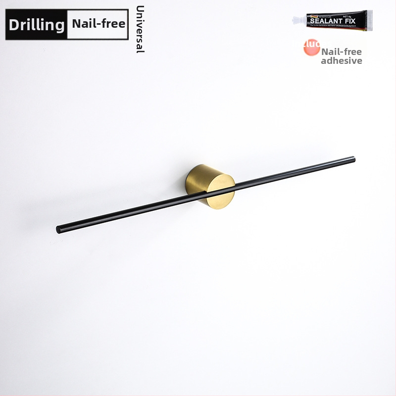 Rankšluosčių laikiklis iš aliuminio lydinio, paviršiaus apdaila: dažytas/ oksiduotas, vieno stiebo, apkrova 10 kg, stilius Light Luxury, Skandinavinis minimalistinis