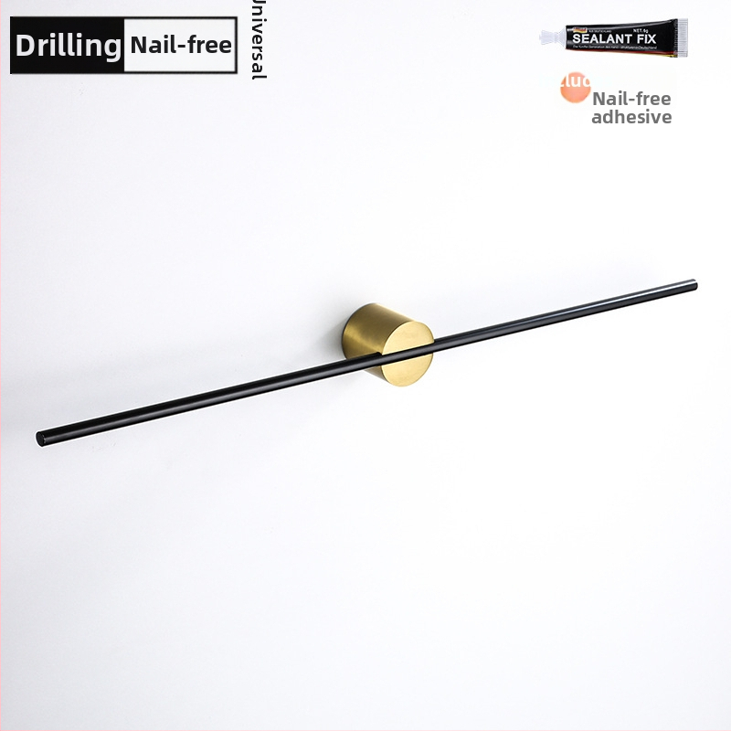 Rankšluosčių laikiklis iš aliuminio lydinio, paviršiaus apdaila: dažytas/ oksiduotas, vieno stiebo, apkrova 10 kg, stilius Light Luxury, Skandinavinis minimalistinis